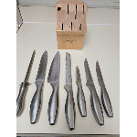 kitchen knives and block - $20