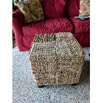 SOLD banana leaf cube table 18x18x18 (2 available) - $25 each or $40 for both